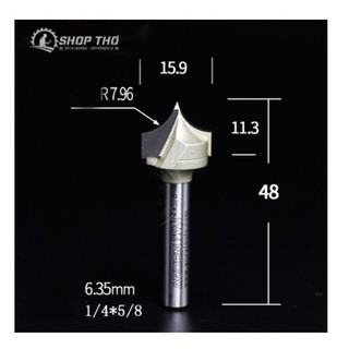 Mũi phay Arden 0405  đánh chỉ góc nhọn