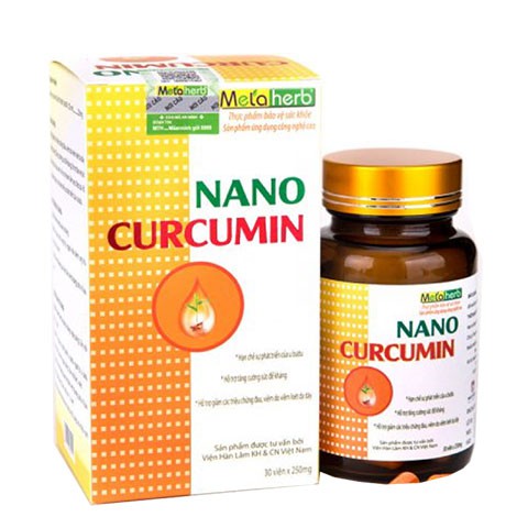 Nano curcumin Metaherb - Giúp Hỗ trợ làm giảm các triệu chứng đau, viêm do viêm loét dạ dày tá tràng