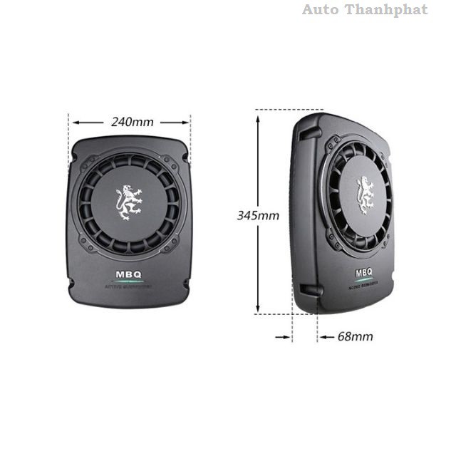 Loa siêu trầm, Loa sub gầm ghế ô tô MBQ AW 8RL fullbox chính hãng BH 12 tháng