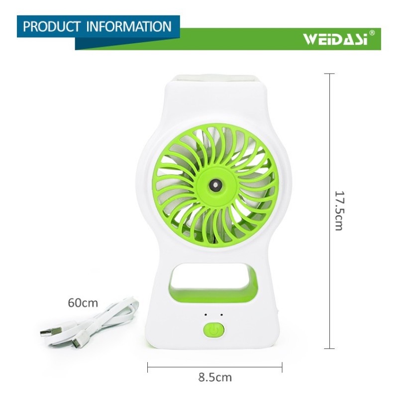 Quạt Mini Phun Sương Weidasi Wd-209 Cầm Tay, Để Bàn
