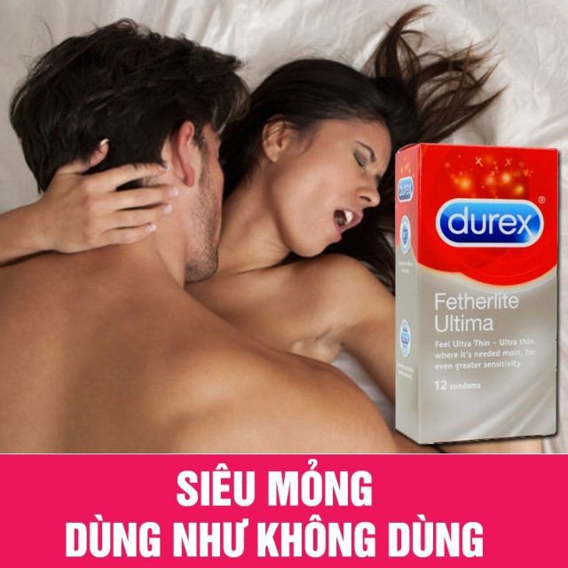 Bao cao su Durex Fether Ultima NEW , bcs siêu mỏng chống xuất tinh sớm kéo dài thời gian