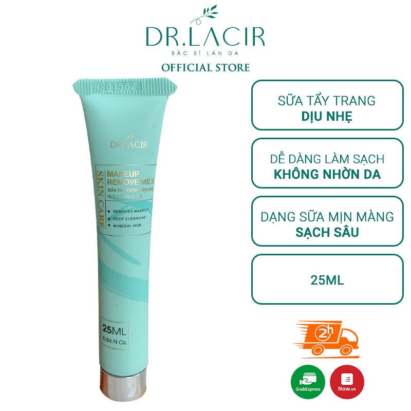 Sữa Tẩy Trang Dịu Nhẹ Lamer DrLacir Makeup Remove Milk mini 25ML DR115