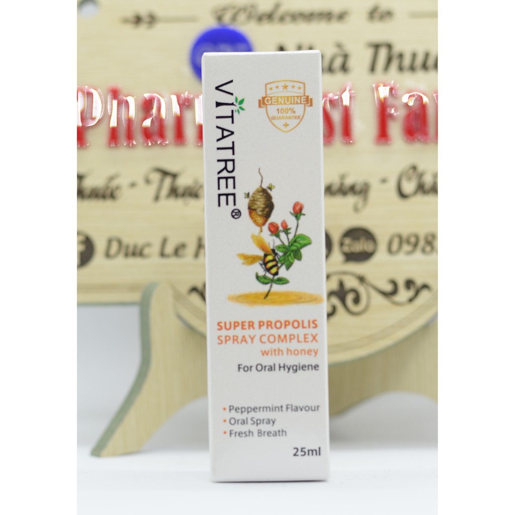 Chai Xịt Keo Ong Vitatree [ÚC] - Giảm Đau Họng - 25ml | BigBuy360 - bigbuy360.vn