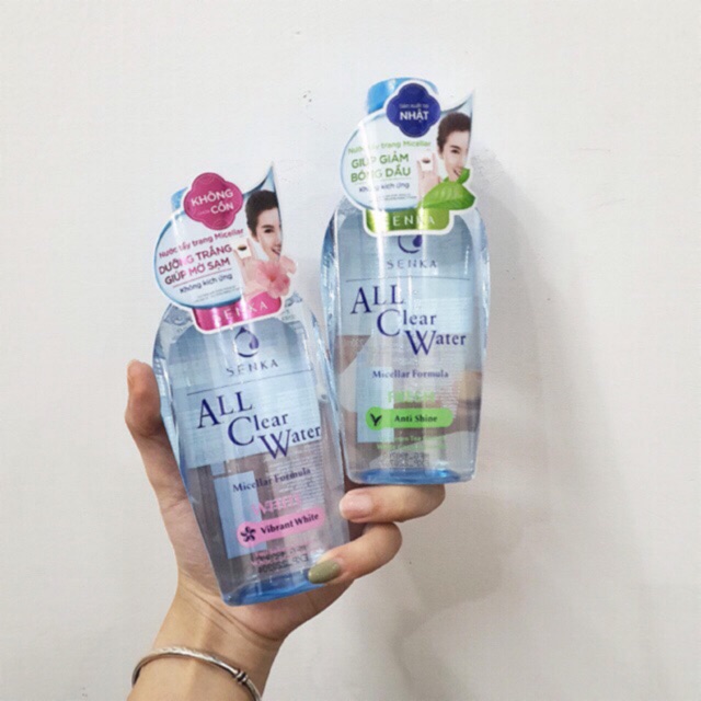 Nước tẩy trang Micellar Senka ALL Clear Water Fresh 230ml.