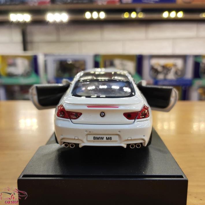 Xe mô hình hợp kim - Mô hình xe ô tô BMW M6 tỉ lệ 1:32 màu trắng