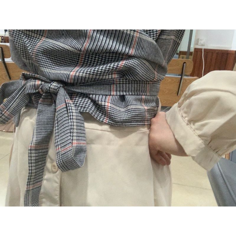 Váy Sơ Mi Thắt Nơ Eo Tôn Dáng,Đầm Sơ Mi Dáng Xòe❤️🌹❤️🌹😍