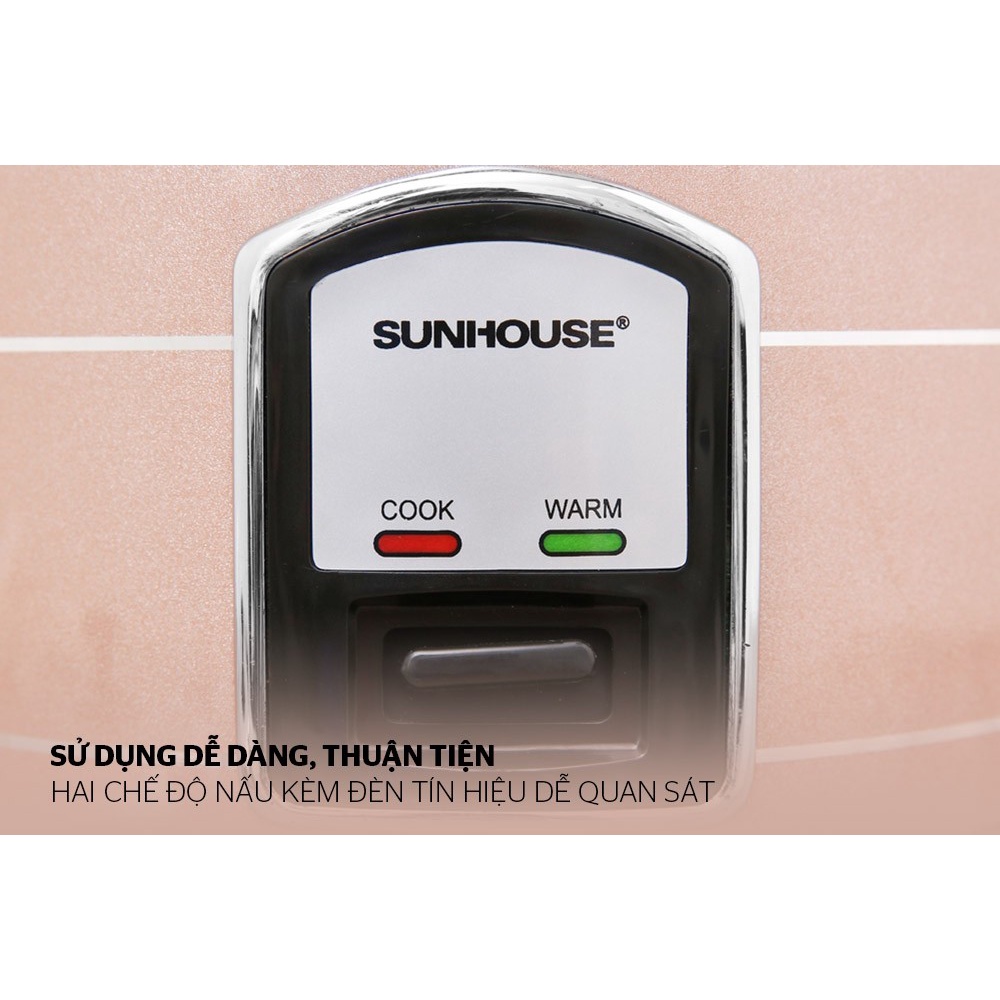 Nồi cơm điện 1.2L SUNHOUSE SHD8105 hàng chính hãng giá tốt