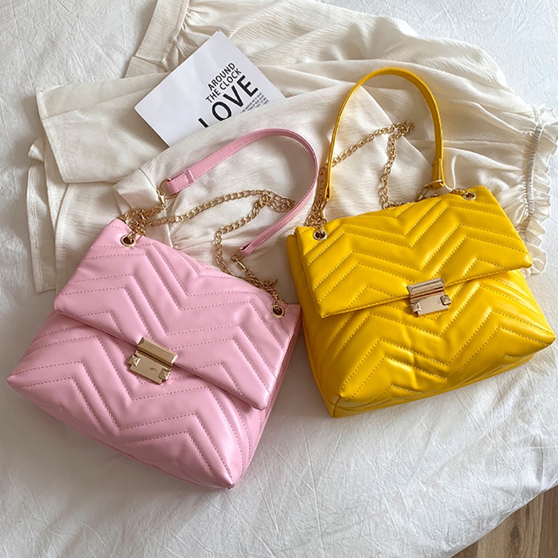 Túi Đeo Vai Một Bên Vai Sức Chứa Lớn Họa Tiết Hình Thoi Cổ Điển Cho Nữ