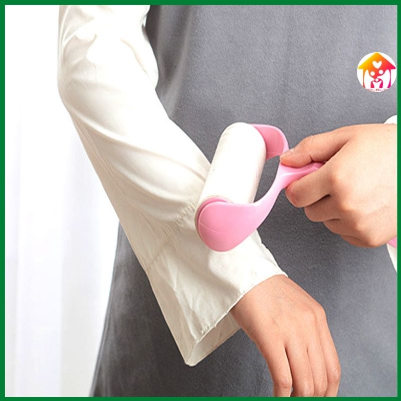 Cây lăn bụi tẩy lông quần áo kèm cuộn giấy đa năng 19cm giúp loại bỏ lông động vật-xơ vải