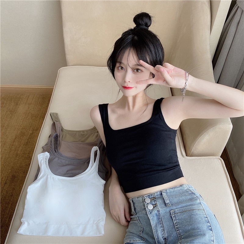 ❤️ Áo Bra Thun Mềm Dáng Lửng Sẵn Đệm Ngực Siêu Hot 1809 ❤️