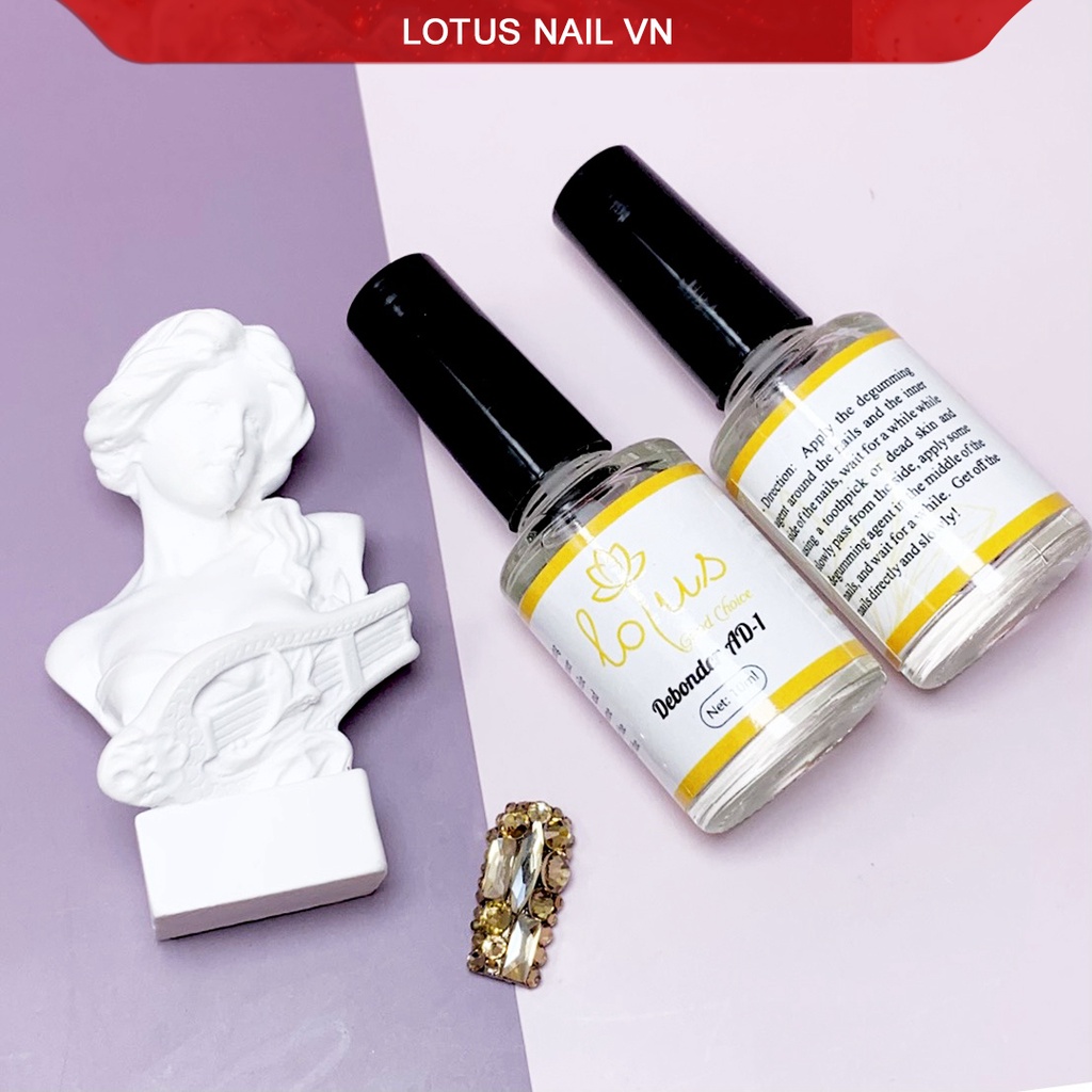 Nước sáng đá, nước tháo móng giả AD-1 Lotus chai 10ml