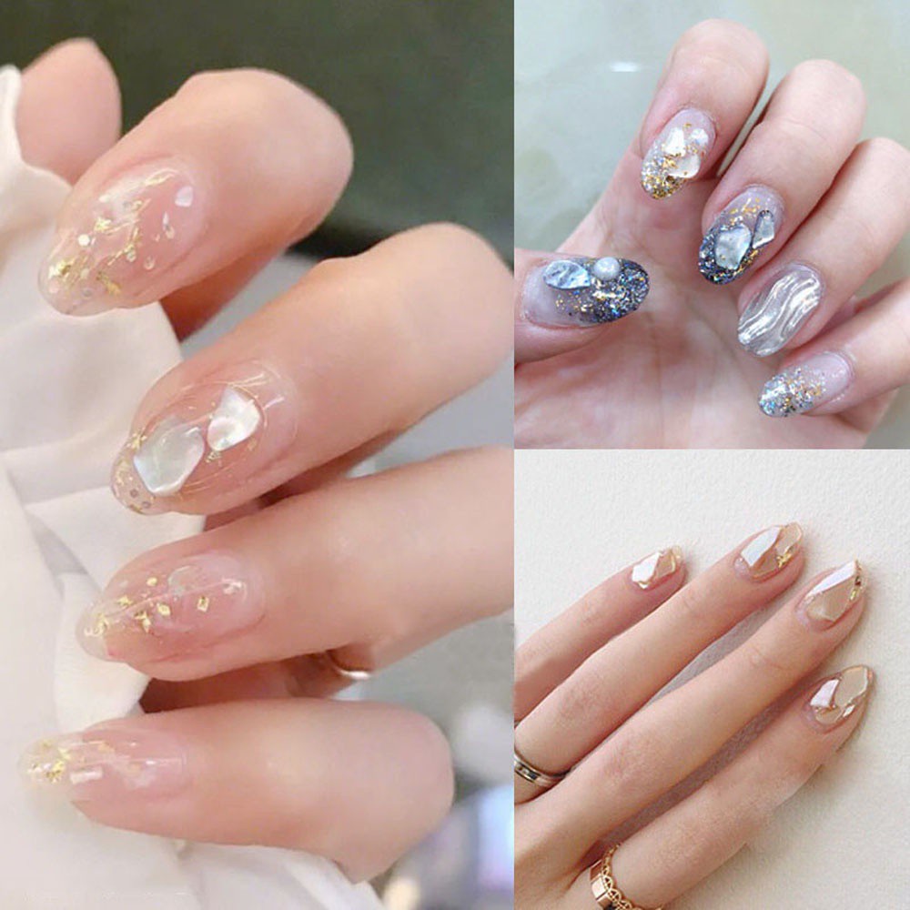 [Hàng mới về] Phụ Kiện Trang Trí Móng Tay Hình Vỏ Sò 3d Mỏng Phong Cách Nhật Bản