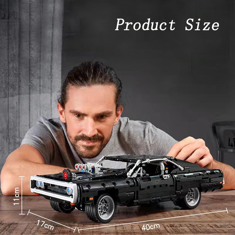 Đồ Chơi Lắp Ráp Động Cơ Xe Hơi Dodge Charger MOC Fast and The Furious V8 Kids education toys