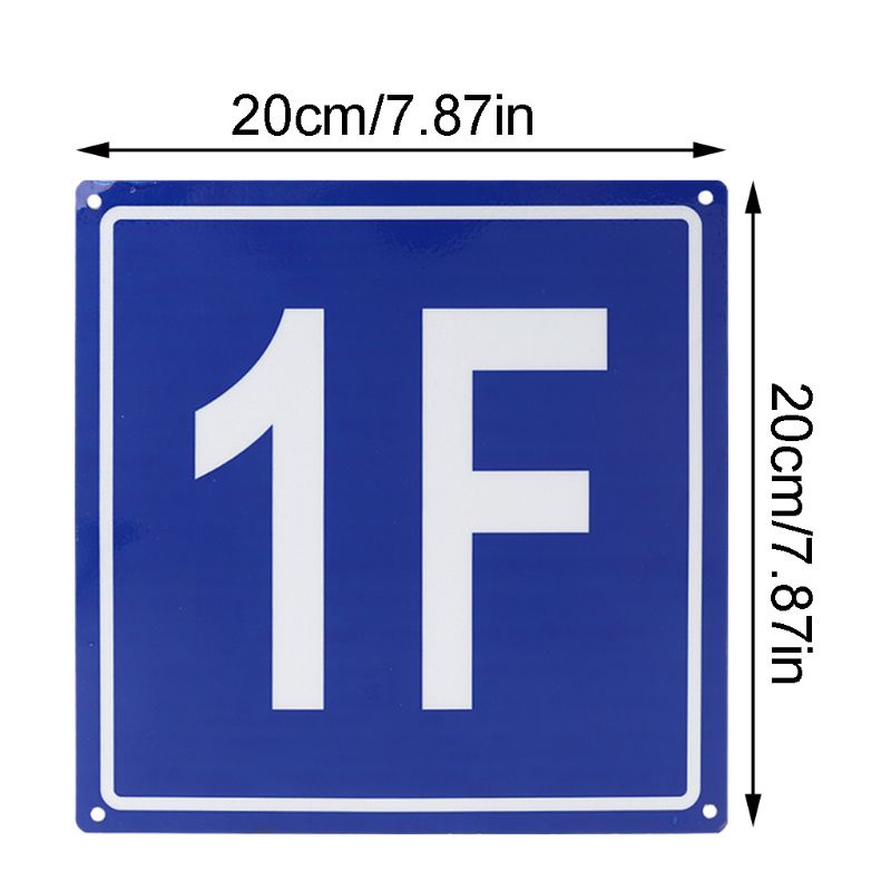 Biển Báo Sàn Nhà Bằng Nhôm 7 8 Inches 1F Đến 10F Chuyên Dùng Cho Trường Học / Văn Phòng