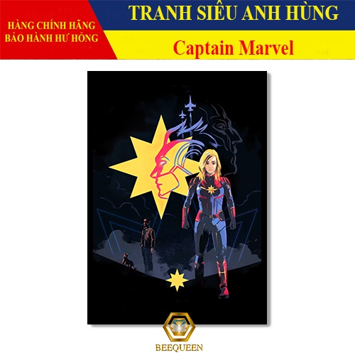 [MS51-75] Tranh Siêu Anh Hùng Captain Marvel - Đại úy Marvel