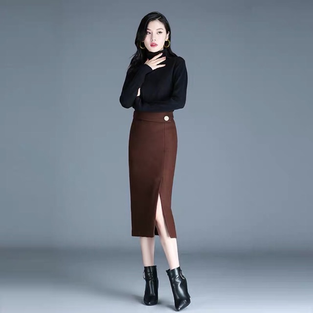 Chân váy dạ dài ( hàng full )
