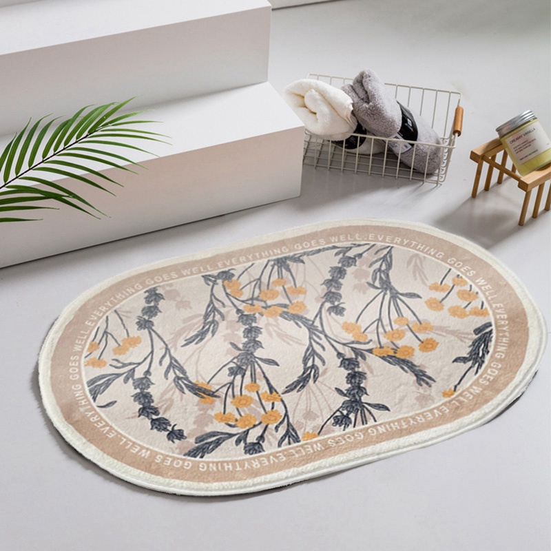 Thảm Chùi Chân Lông Mềm Chống Trượt Phong Cách Cổ Điển