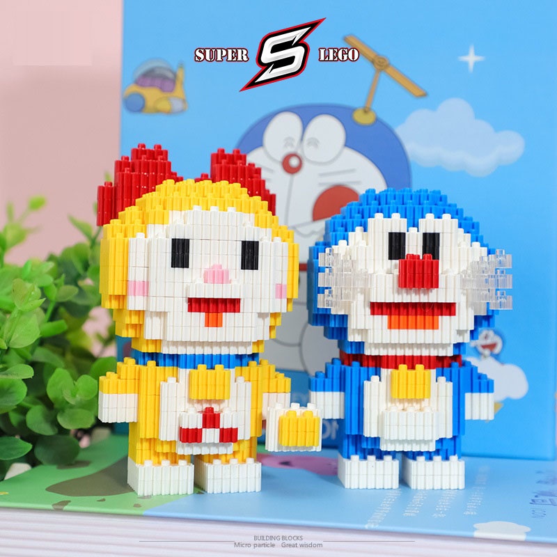 Đồ chơi lắp ráp 3D Lego mini hình các nhân vật hoạt hình Doraemon,Nobita,Chaien,Xuka,Xeko,Doremi...- Super.Lego