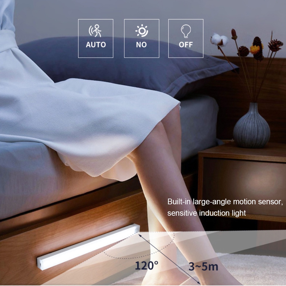 Đèn Ngủ Led Không Dây Usb Có Thể Sạc Lại Có Sẵn Cho Tủ Bếp Với   Bị Cảm Biến Chuyển Động