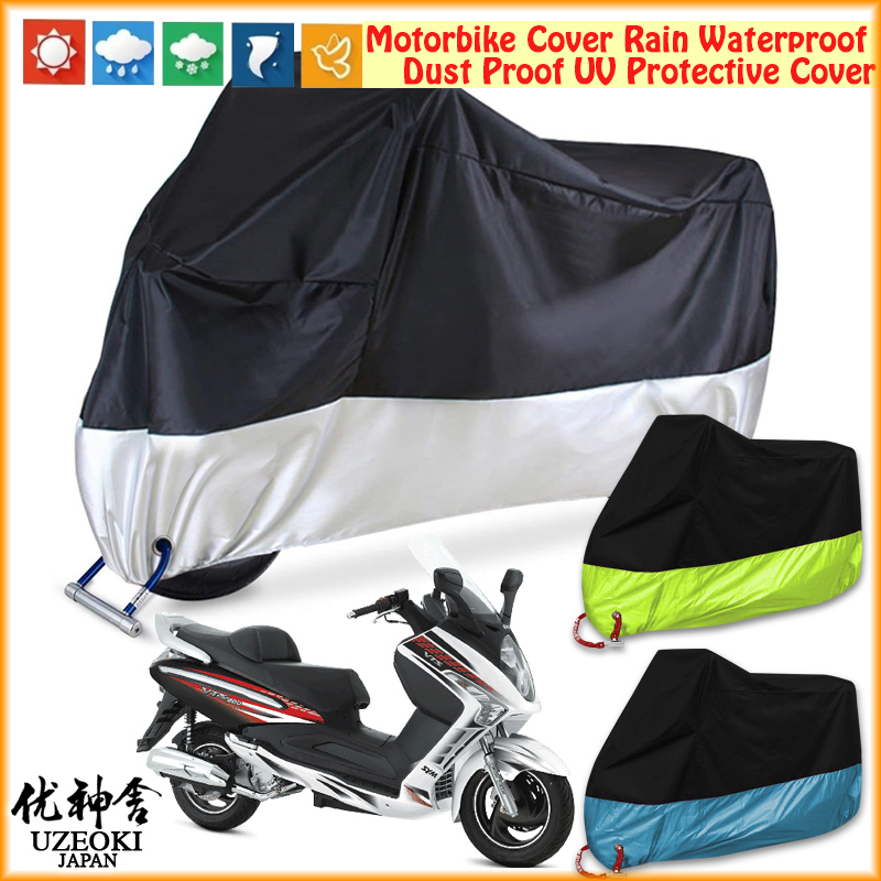 UZEOKI  SYM VTS 200 Motorcyle Cover Motorbike CoverNắp đậy xe máy Nắp đậy xe máy Nắp che xe máy Xe máy chống thấm nước che mưa che moto Selimut Động cơ Mưa Chống thấm Bụi Bụi UV Vỏ bảo vệ động cơ Sarung Motor