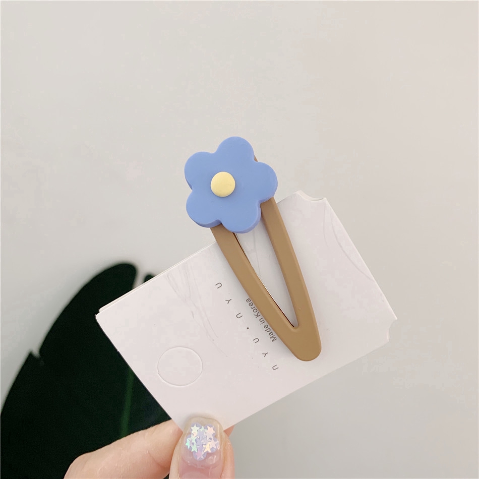 Kẹp tóc hoa màu sắc dễ thương dành cho bé gái