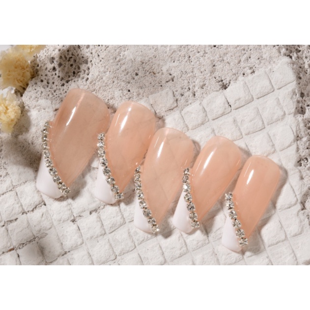 harm xích nail trang trí móng tay, Dây Xích Kim đính đá 3D gắn móng