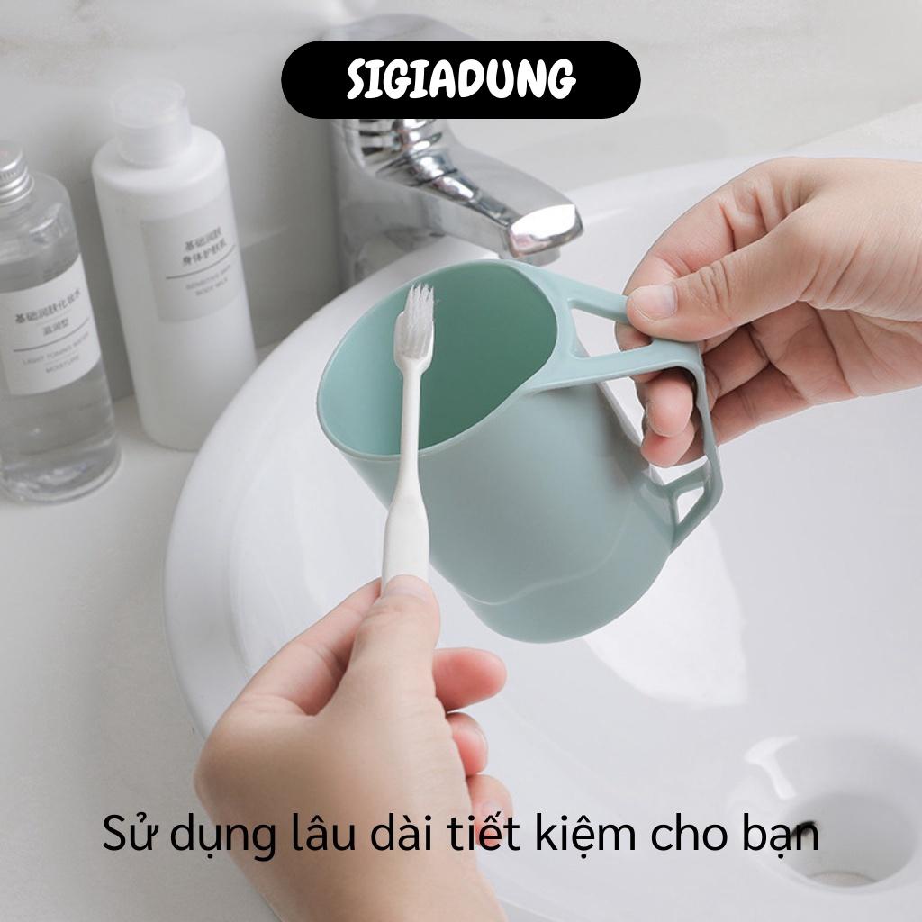 [SGD] Cốc Đánh Răng - Ly Nhựa Đánh Răng Đựng Bàn Chải Sáng Tạo Có Tay Cầm Tiện Lợi 9350