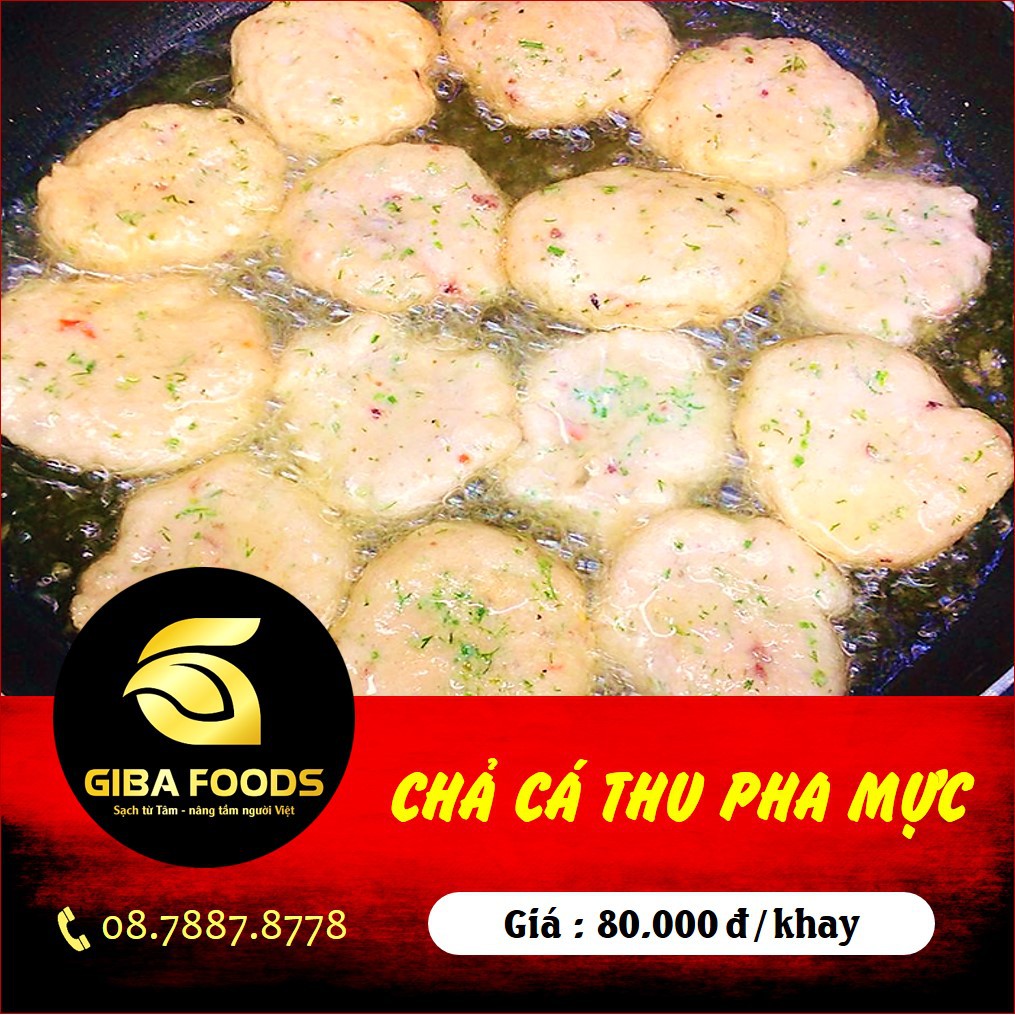 GIBAFOODS - SỈ/LẺ - CHẢ CÁ THU PHA MỰC/ Khay 350gr | BigBuy360 - bigbuy360.vn