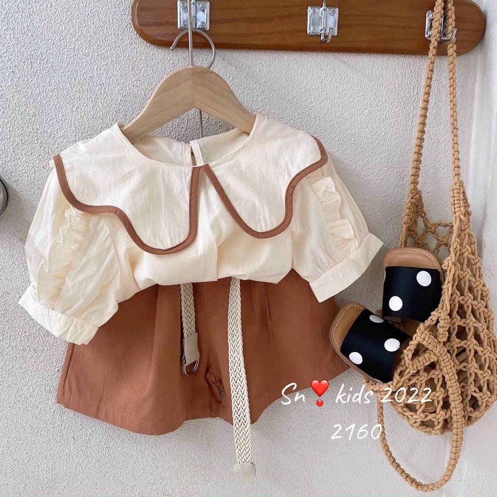 set Áo kem viền lượn style hàn bé gái