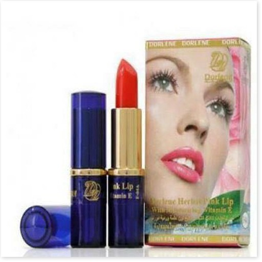 Bộ 6 Son sâm DORLENE HERBAL PINK LIP Thái Lan lên màu đẹp tự nhiên giúp ngăn ngừa thâm môi hiệu quả, giúp môi hồng hào