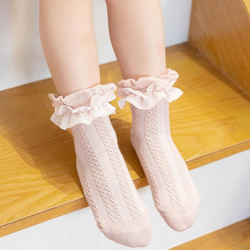 Vớ cotton phối ren dễ thương cho bé gái