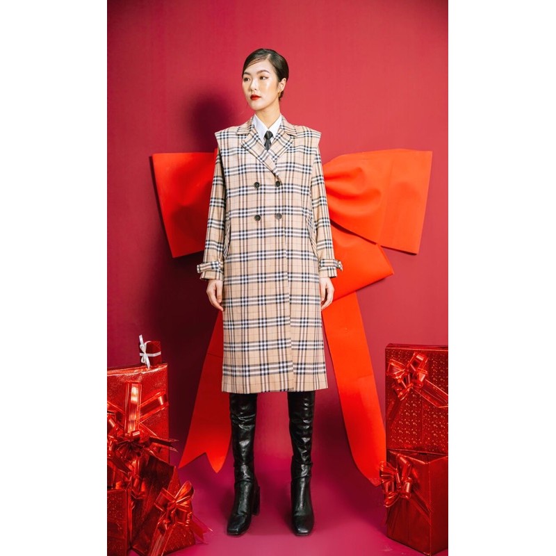 Áo măng tô 2hk 2 lớp kẻ burberry CCHAT xả kho giảm 50% | BigBuy360 - bigbuy360.vn