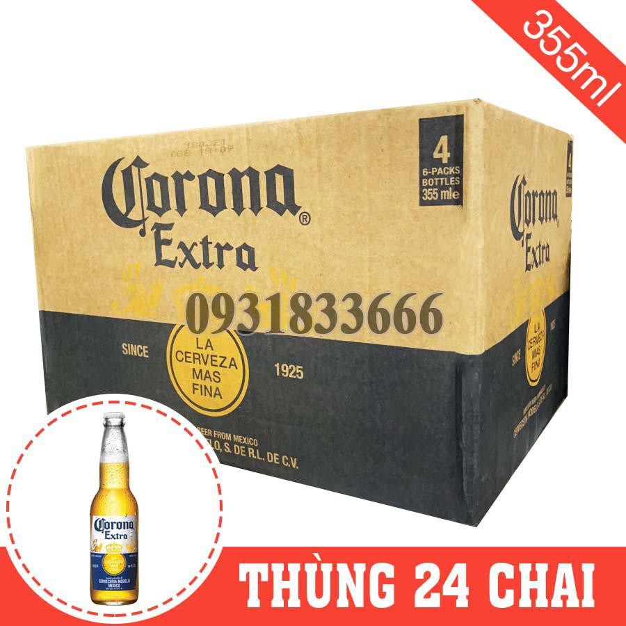 Bia Corona Extra Chai 355ml 4.5% Thùng 24 Nhập Khẩu Mexico