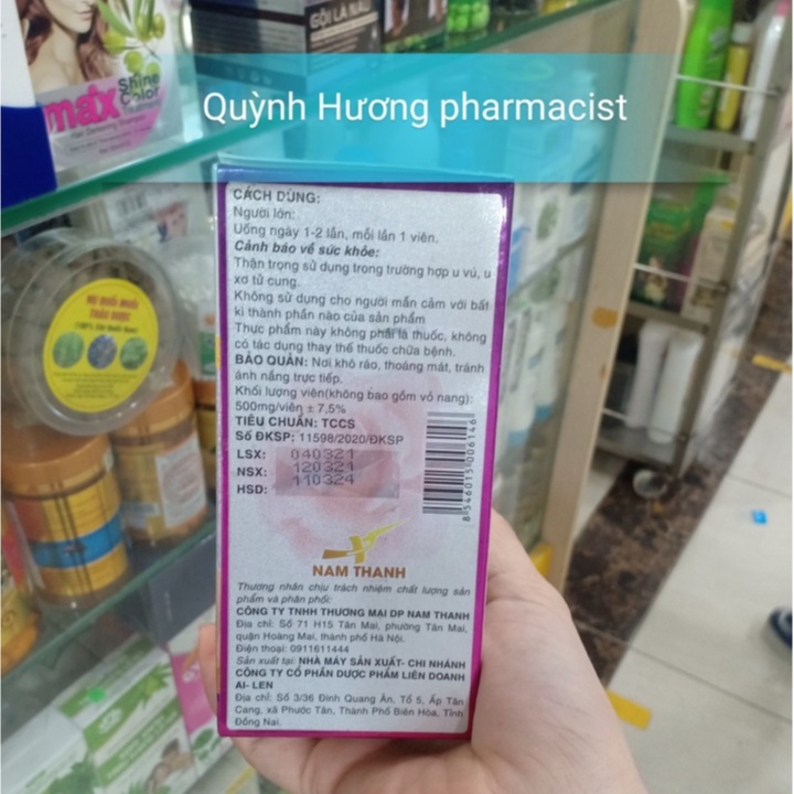 Viên uống AREUM hộp 30 viên giúp ổn định nội tiết tố,giảm nám da,sạm da