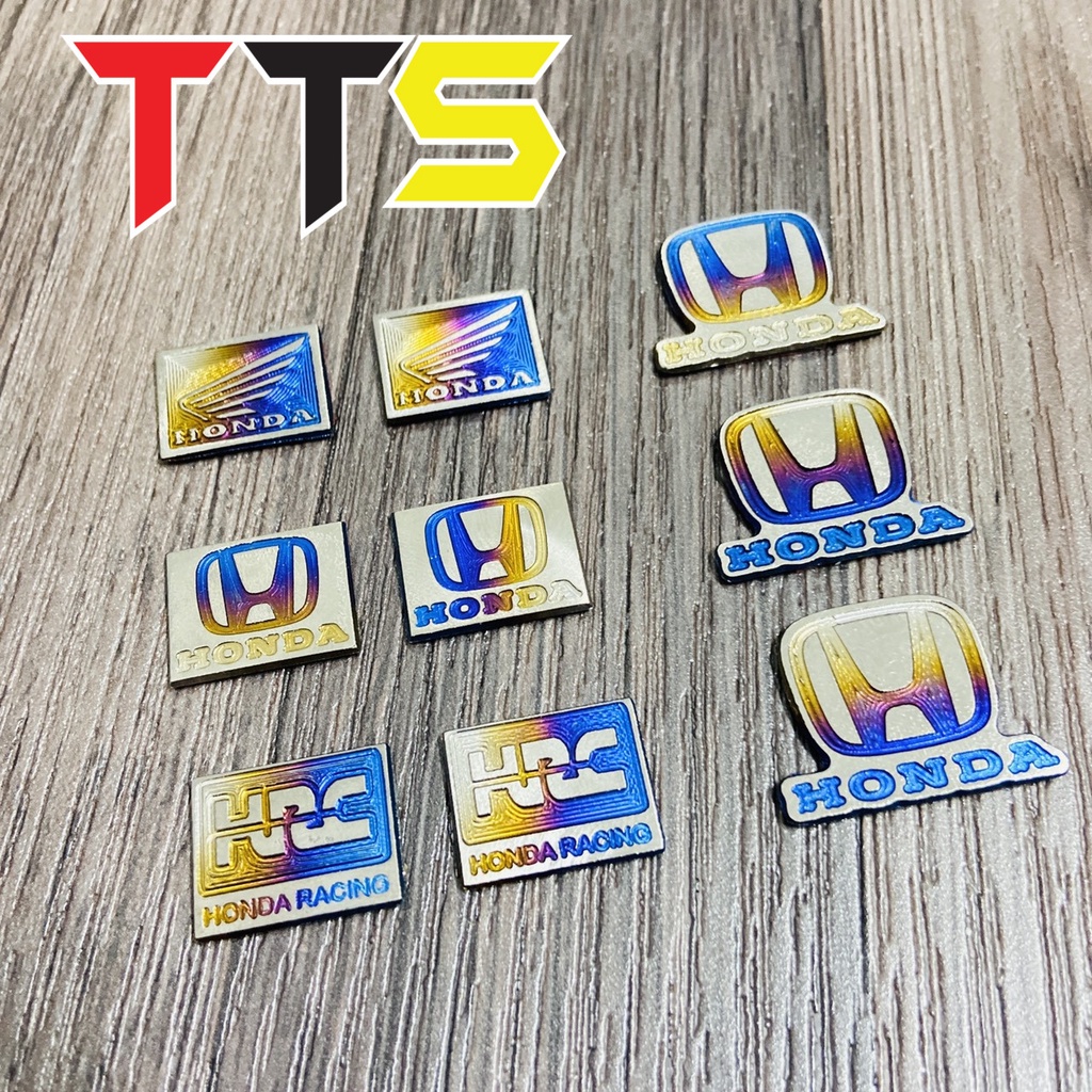 Tem logo Honda, Cánh chim, Hrc chất liệu titan gr5 dán bợ đồng hồ, biển số nhiều mẫu mã đẹp mắt