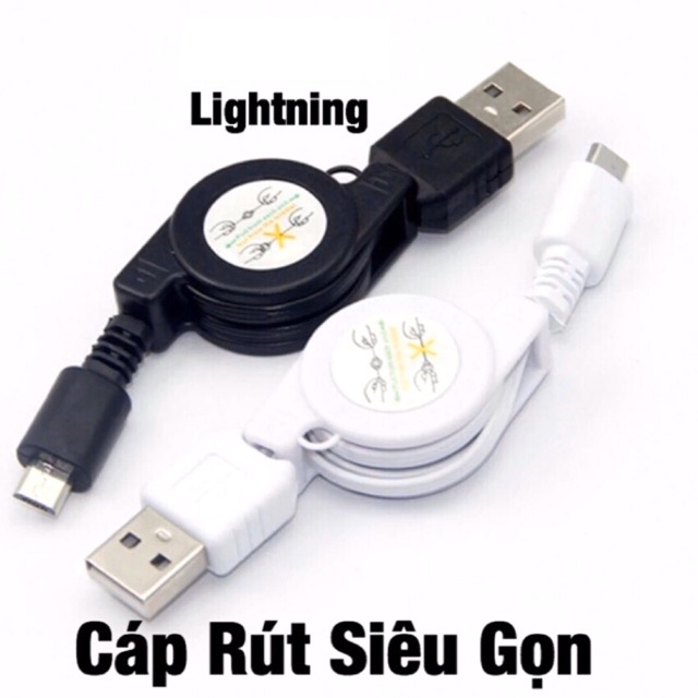Cáp Sạc iPhone Lightning Thông Minh Rút ngắn siêu gọn