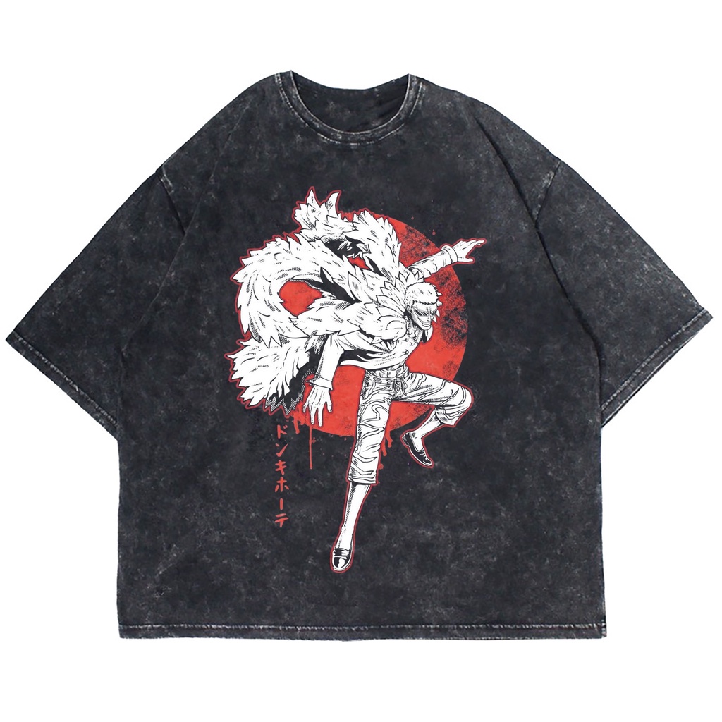 Áo Thun Oversize In Hình Nhân Vật DOFLAMINGO Washingo Trong Phim Hoạt Hình ONE PIECE