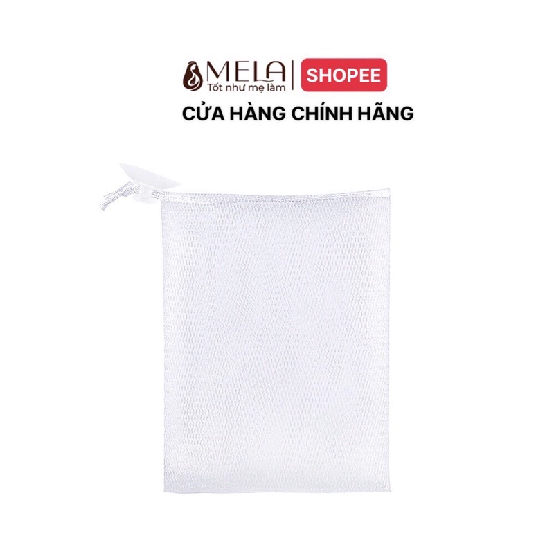Túi Lưới Tạo Bọt MELA, Bông Tắm Xà Bông Tạo Bọt Có Nút Hút Chân Không Chuyên Dụng Tiện Lợi