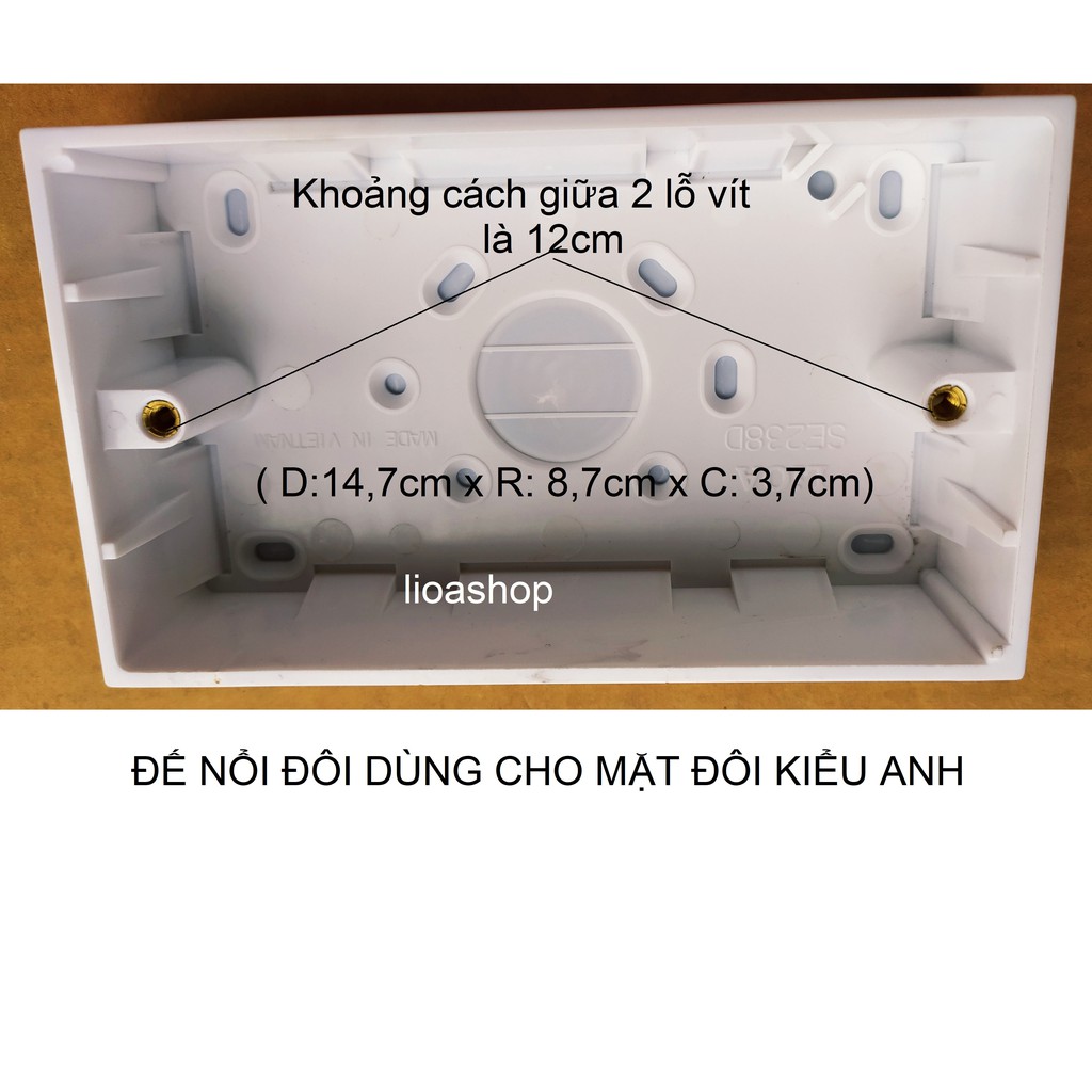 ĐÉ ÂM ĐÔI - ĐẾ NỔI ĐÔI LIOA CHO MẶT ĐÔI KIỂU ANH.