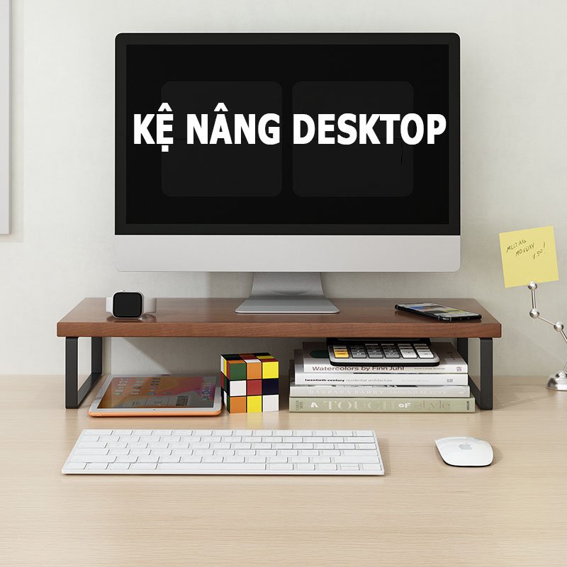 Kệ Nâng Màn Hình Máy Tính Để Bàn; Khung Giá Đỡ Để Đồ Trên Mặt Bàn - Hàng Nhập Khẩu