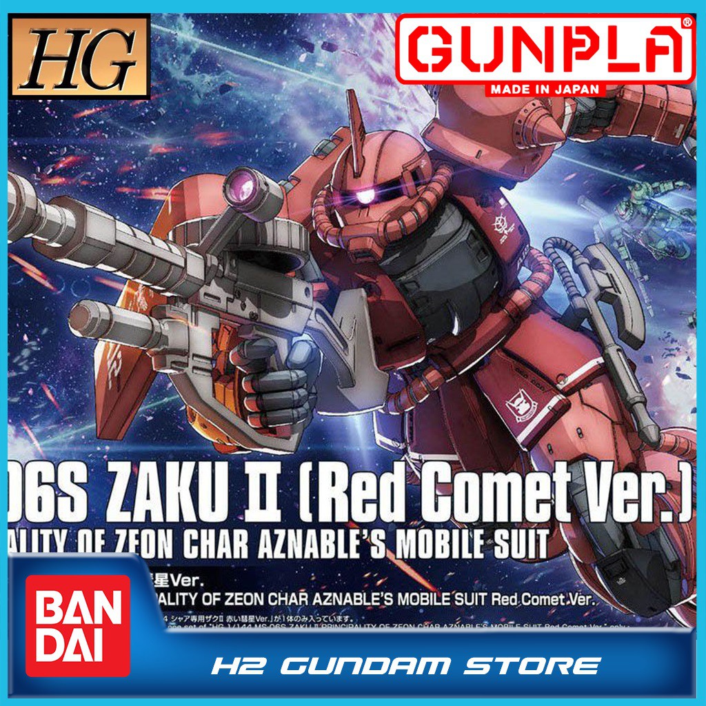 Mô hình Bandai HG 1/144 MS-06S Zaku II (Red Comet Ver.) (Gundam Model Kits)