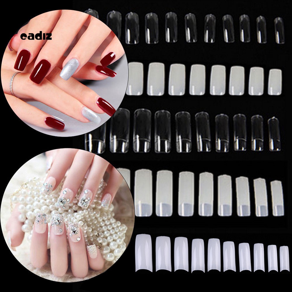 Bộ 500 móng giả trong suốt dùng cho vẽ móng tiện dụng