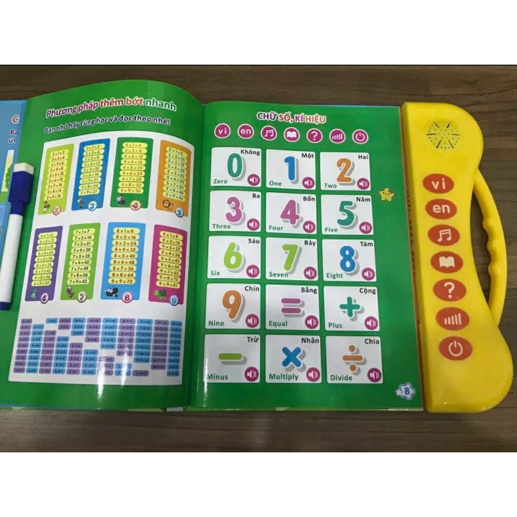 Sách Song Ngữ Điện Tử Anh Việt cho Trẻ Em - Học Tiếng Anh - Toán - Tiếng Việt - Sách Thông Minh Cho Bé