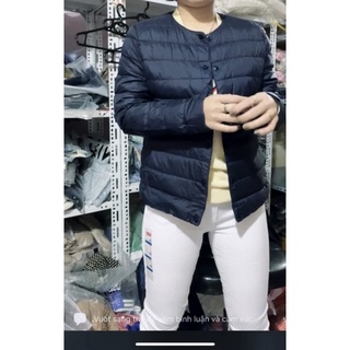 Áo phao lông vũ cổ tròn uni