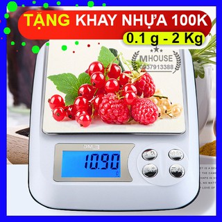 Cân Tiểu Ly Điện Tử 0.1g/ 2Kg,Tặng 1 Khay Đựng