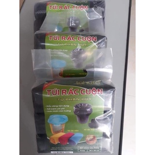 TÚI ĐỰNG RÁC TỰ PHÂN HUỶ ĐEN( Set 3 cuộn túi đựng rác)
