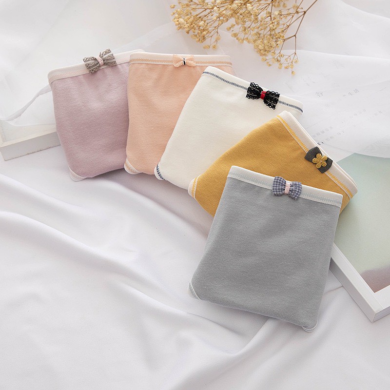 Quần Lót Nữ ❤️FREESHIP❤️ Quần Cotton Nữ Viền phối đính nơ điệu đà tôn dáng trẻ trung mã A358