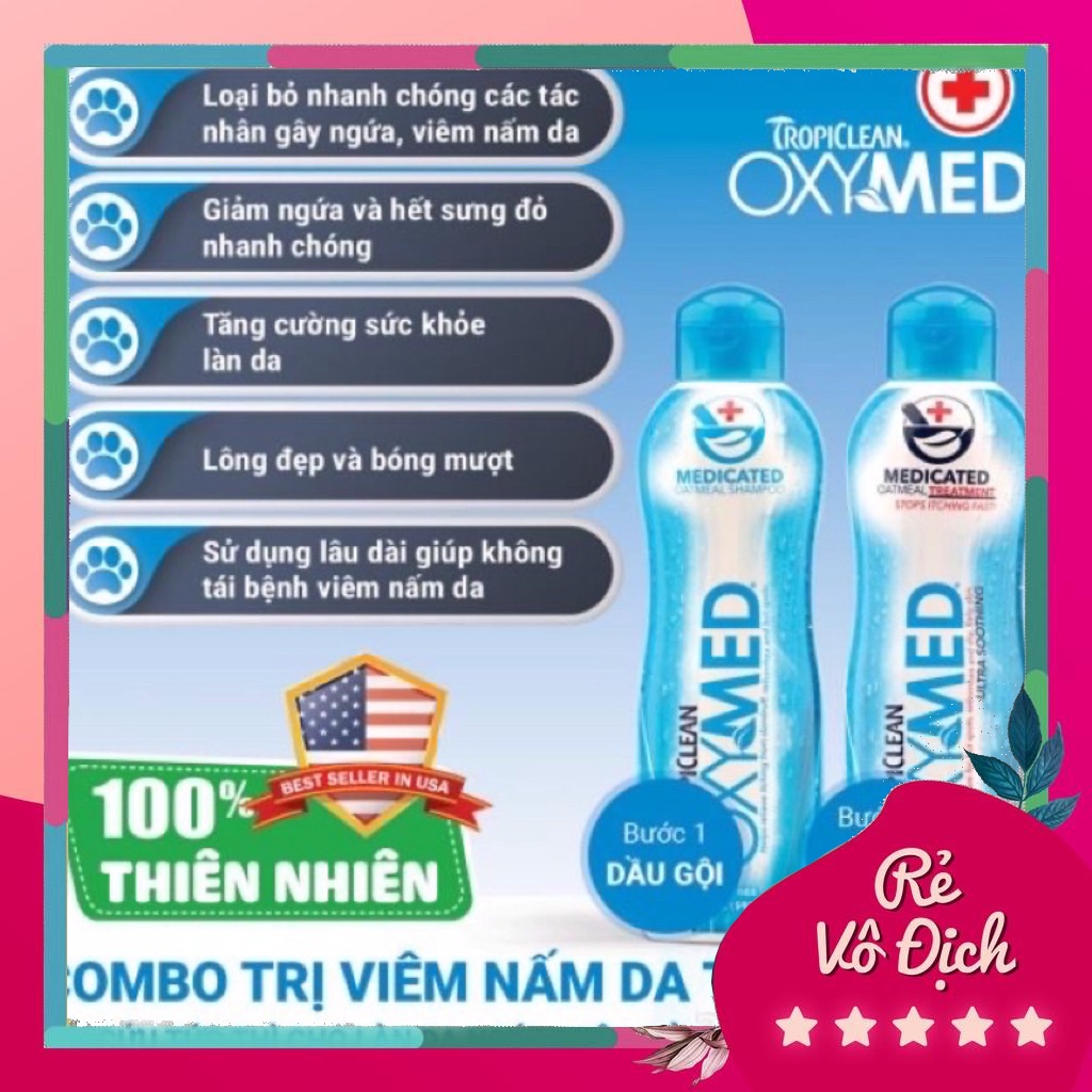 [Cực hiệu quả] Sữa tắm Hàn Quốc Prunus Micochlodine 200ml/Dầu ủ đặc trị viêm da vảy gàu giảm ngứa chó mèo Oxymed