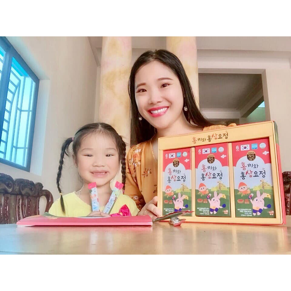 Nước Hồng Sâm trẻ em Hongki Nonghyup Hàn Quốc hộp 30 gói x 15ml