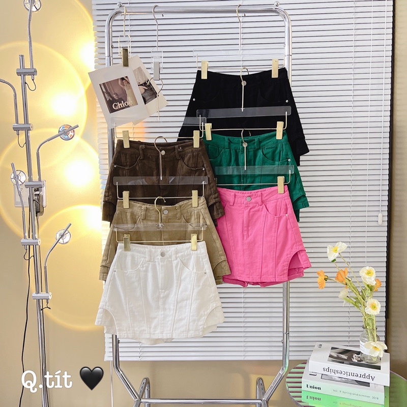 Chân váy xẻ gân tôn dáng hàng QC loại 1 - hàng có sẵn